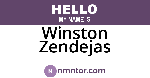 Winston Zendejas