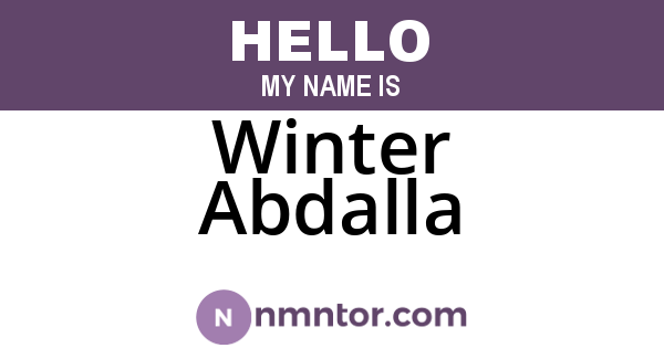 Winter Abdalla