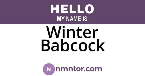 Winter Babcock
