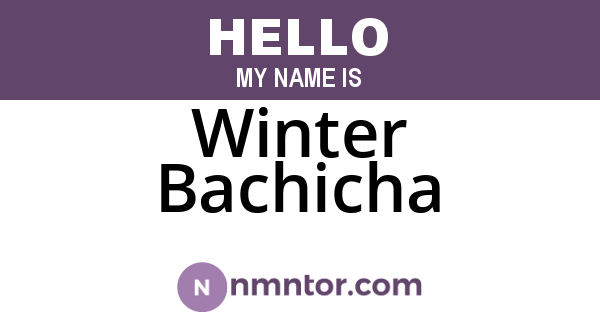 Winter Bachicha