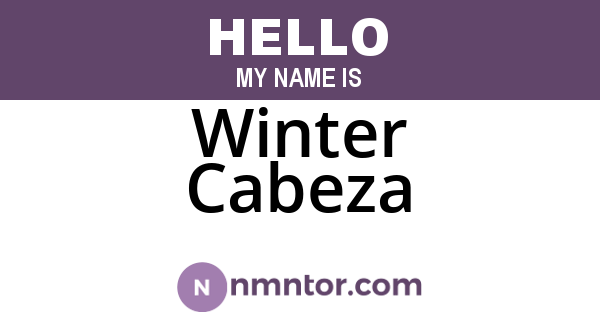 Winter Cabeza