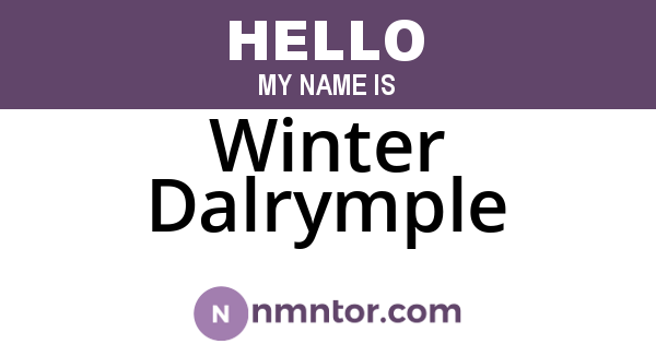 Winter Dalrymple