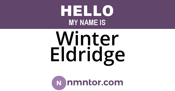 Winter Eldridge