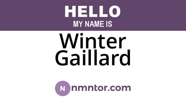 Winter Gaillard