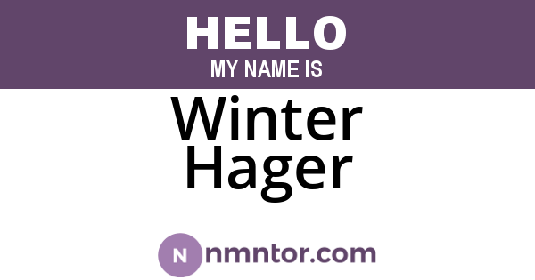Winter Hager