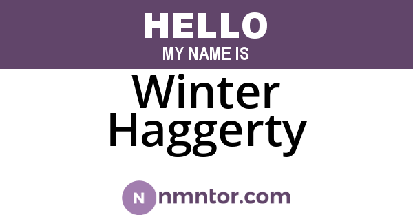 Winter Haggerty