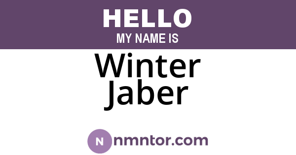 Winter Jaber