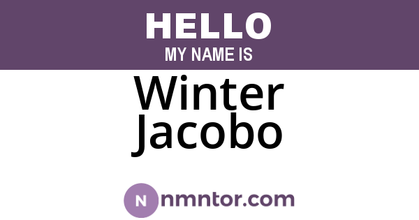 Winter Jacobo