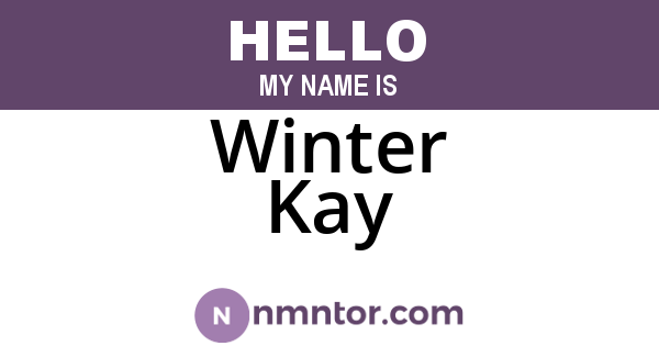 Winter Kay