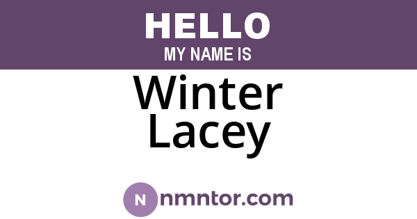 Winter Lacey