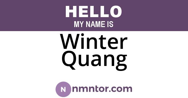 Winter Quang
