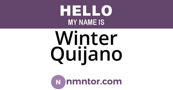 Winter Quijano