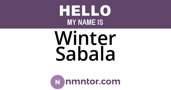 Winter Sabala