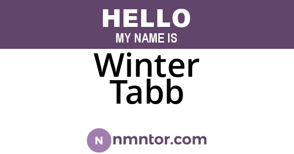 Winter Tabb