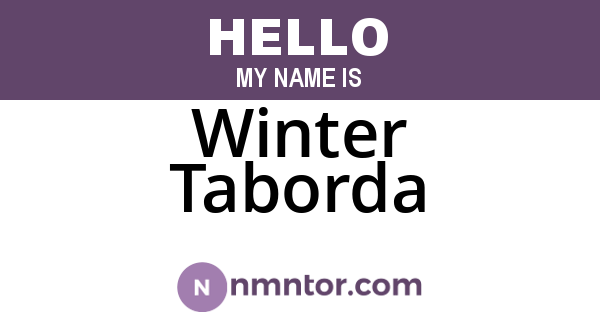 Winter Taborda
