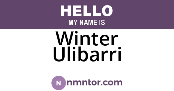 Winter Ulibarri