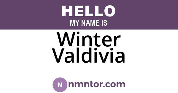 Winter Valdivia