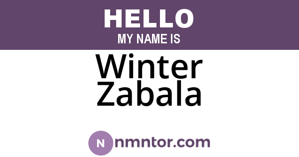 Winter Zabala
