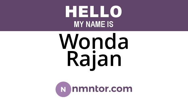 Wonda Rajan