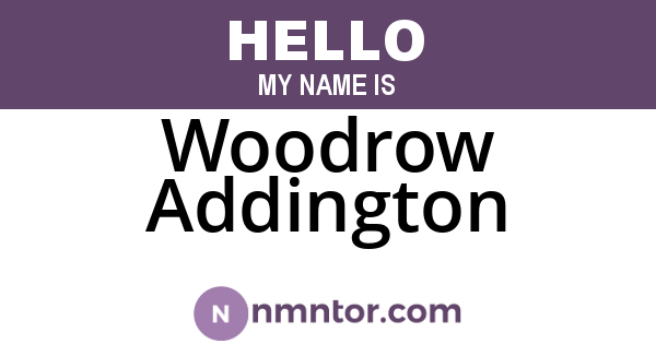 Woodrow Addington