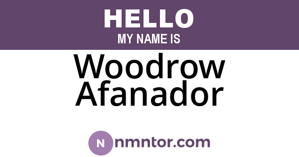 Woodrow Afanador