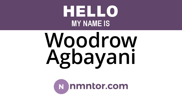 Woodrow Agbayani