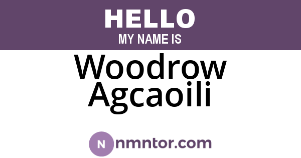Woodrow Agcaoili