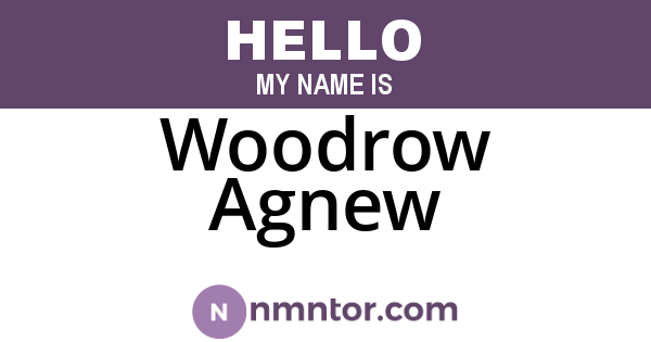 Woodrow Agnew