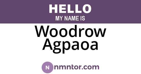 Woodrow Agpaoa