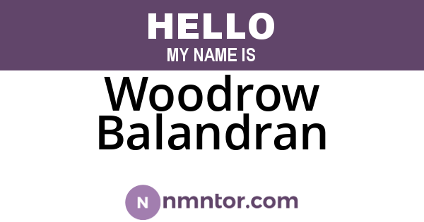 Woodrow Balandran