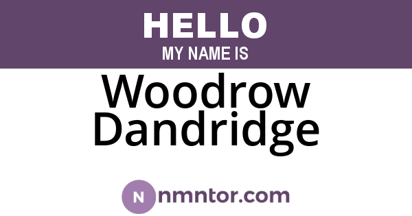 Woodrow Dandridge