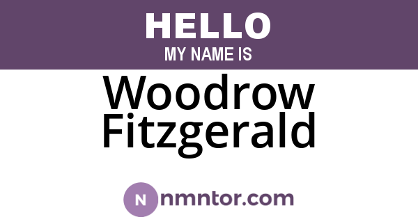 Woodrow Fitzgerald