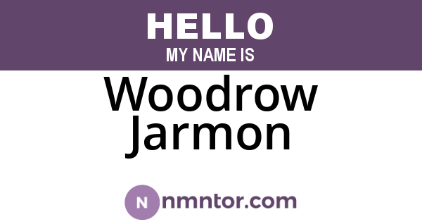 Woodrow Jarmon