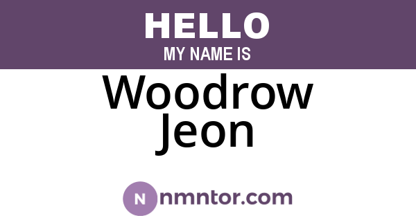 Woodrow Jeon