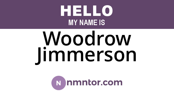 Woodrow Jimmerson