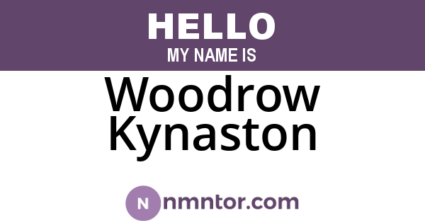 Woodrow Kynaston