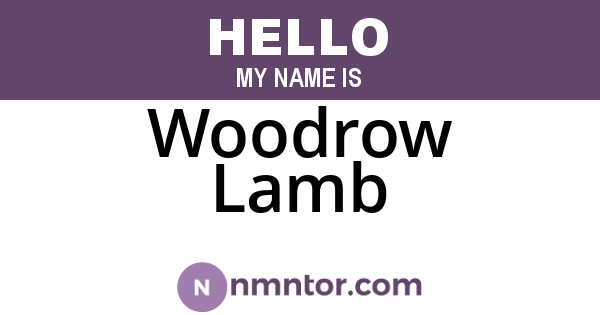 Woodrow Lamb