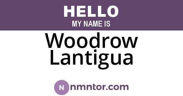 Woodrow Lantigua