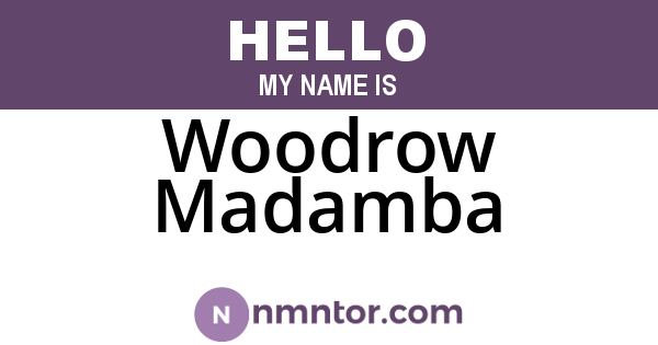 Woodrow Madamba