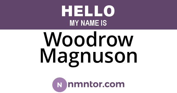 Woodrow Magnuson