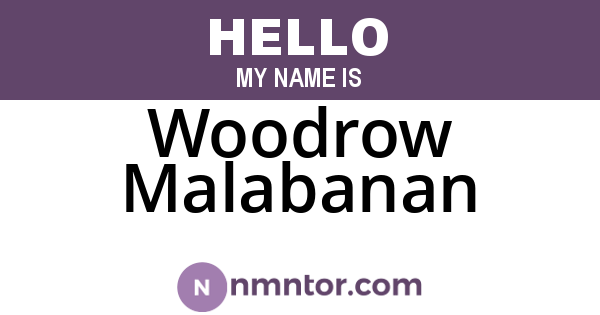 Woodrow Malabanan