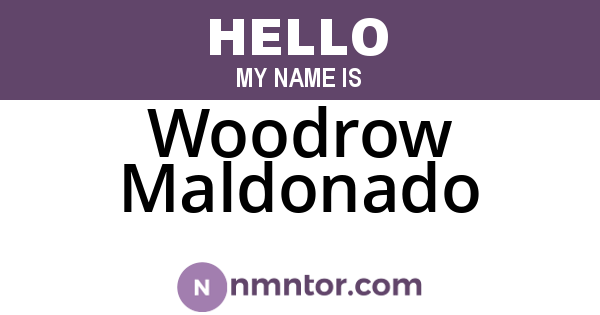 Woodrow Maldonado