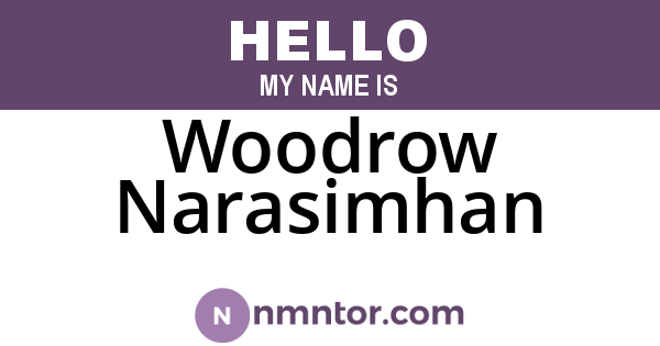 Woodrow Narasimhan