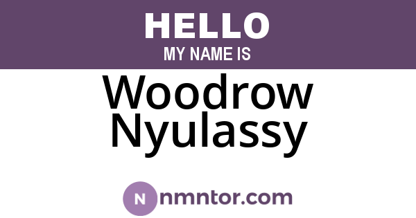 Woodrow Nyulassy