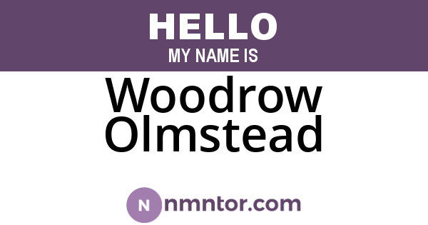 Woodrow Olmstead