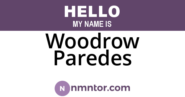 Woodrow Paredes