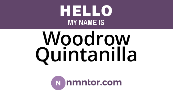 Woodrow Quintanilla
