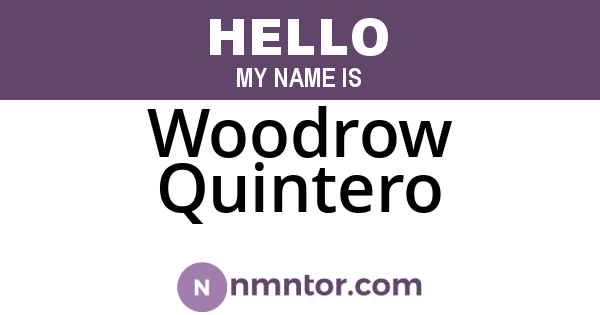 Woodrow Quintero