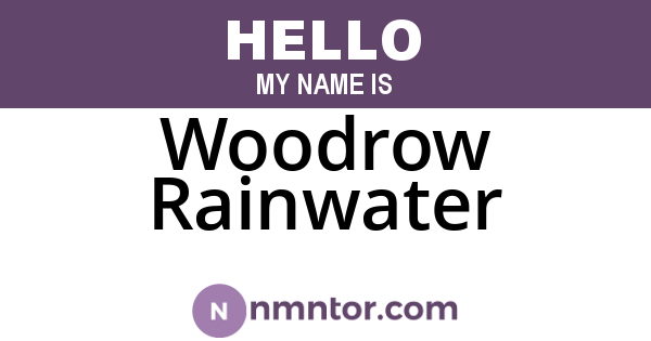 Woodrow Rainwater