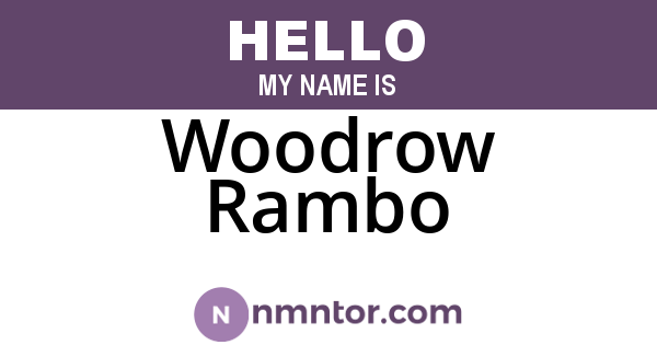 Woodrow Rambo